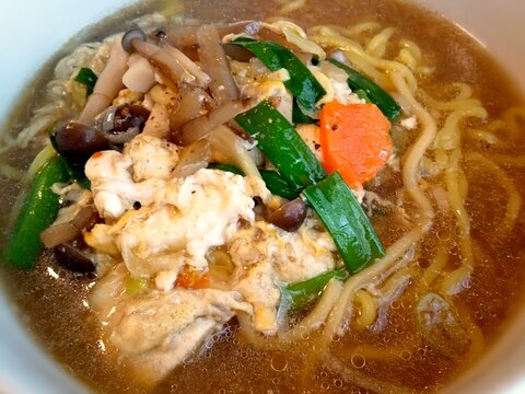 もつ鍋の残り汁で★ホルモンラーメン